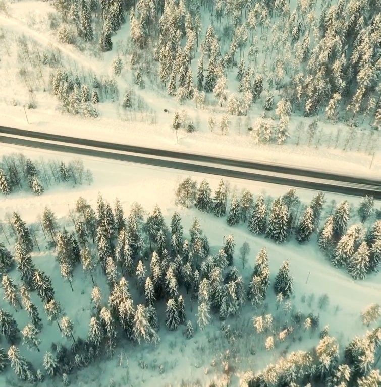 Carretera nevada camino de Riisitunturi