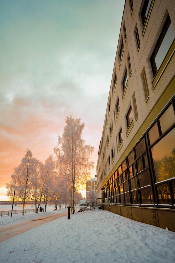 Calles nevadas de Rovaniemi