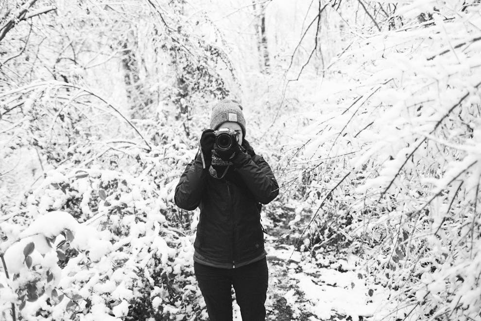 Fotografía en los bosques nevados de Rovaniemi